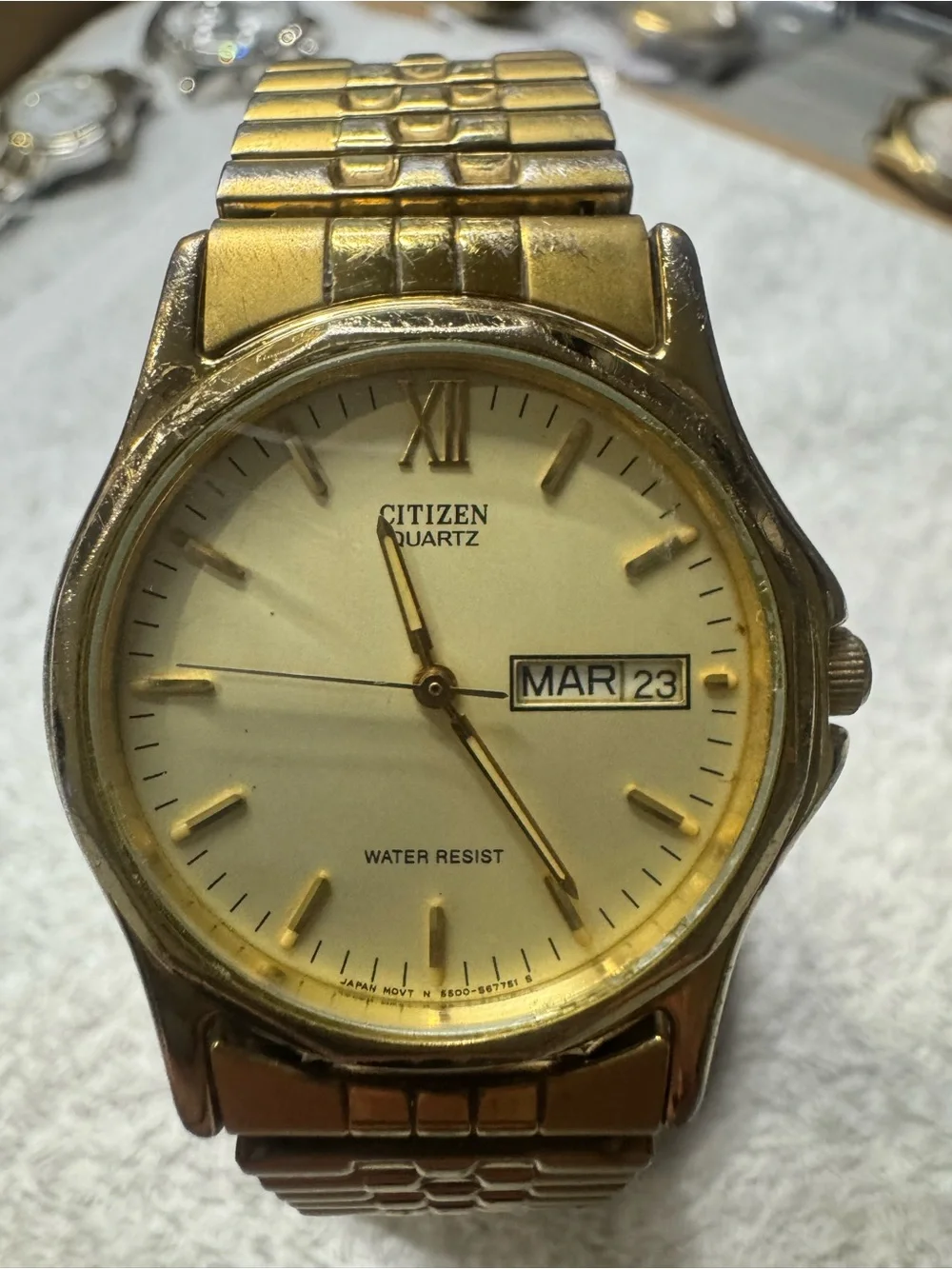 Citizen Gold-Tone Men's Quartz Watch with Champagne Dial by